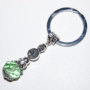 Tree of Life Keychain,Tree Keychain,Crystal Glass Bead Charm